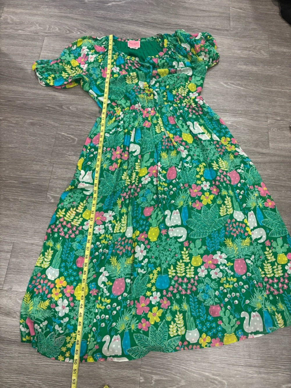 Kate Spade Vibrant Green Floral Maxi Dress - Picture 6 of 8
